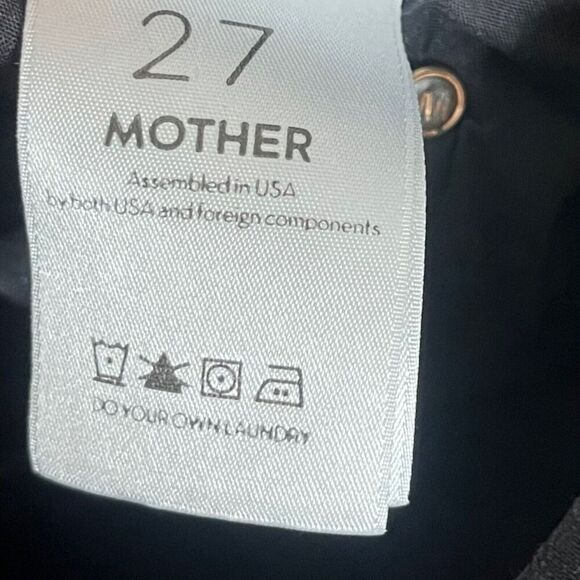 Mother The Stunner Step Fray Jeans Not Guilty Black Women’s Size 27 Raw Hem - Picture 9 of 13